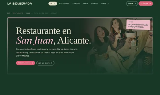 Portada de la web de La Bienservida