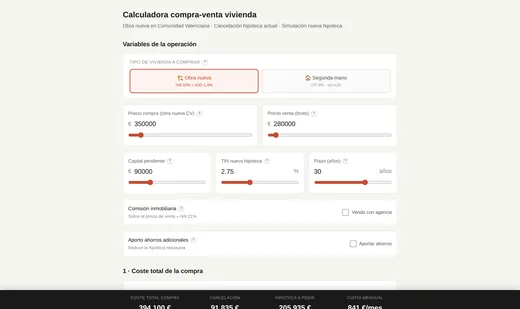 Calculadora de hipotecas