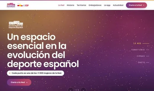Web de la Red de Mujeres del Deporte Español
